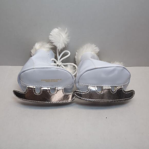 Build A Bear Ice Skating Sparkle Ice Blue Iridescent Outfit w/ Faux Fur & Skates - Picture 3 of 12